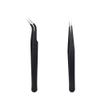 Aeuezxx Precision Tweezers, 2PCS Stainless Steel Tweezer, Straight and Curved Tip Tweezers, for DIY, Nail Art, Craft, Eyelash Extensions, Electronics view 1