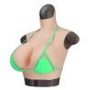 CRODRES Silicone Filled Breastplate A-G Cup Realistic Mastectomy Breast Forms Fake Boobs for Transgender Drag Queen Cosplay,Brown,E Cup view 1