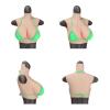 CRODRES Silicone Filled Breastplate A-G Cup Realistic Mastectomy Breast Forms Fake Boobs for Transgender Drag Queen Cosplay,Brown,E Cup view 2