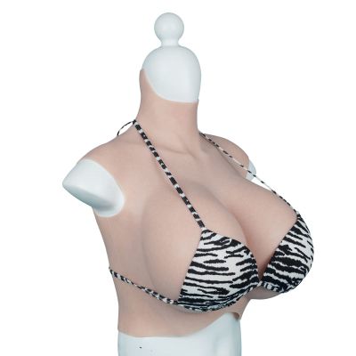 CRODRES Huge Silicone Breastplate S/Z Cup Crossdressing Breast Forms Realistic Fake Big Boobs for Drag Queen Transgender Cosplay,Brown,S Cup