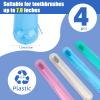 4 Pack Toothbrush Cases Travel Toothbrush Holder Portable Toothbrush Container Case Plastic Toothbrush Carrier Cover Case Toothbrush Protector for Traveling, Bathroom, School, Home, Camping view 2