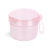Denture Case, No-Leak Retainer Cleaner Case, Denture Cup for Soaking Dentures Retainers Mouth Guard Night Guard, Denture Bath False Teeth Container for Traveling (Transparent Pink) view 1