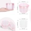 Denture Case, No-Leak Retainer Cleaner Case, Denture Cup for Soaking Dentures Retainers Mouth Guard Night Guard, Denture Bath False Teeth Container for Traveling (Transparent Pink) view 2