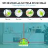 Shower Bathtub Tub & Tile Scrubber Cleaning Brush with Long Handle 117 CM - 2 in 1 Scrub Brush Extendable Floor Brush with 3 Sponge & 1 Stiff Bristles Brush for Bathroom Toilet Kitchen Wall (Green) view 3