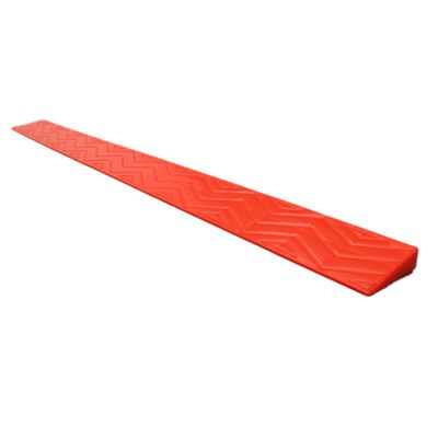 BINOXY 1-6.5cm Rise Plastic Threshold Ramp,Driveway Ramp For Sweeping Robot,Non-Slip Solid PVC Wheelchair Ramp For Doorways,Driveways,Bathroom (Color : Red, Size : 100 * 7 * 1.5cm)