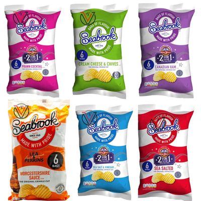 Various Flavor Crisps Chips 6 Pack x 25g (Mixed(We will send randomly), 06 Packs(36 mini bags))