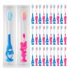 100 pcs Toddler Toothbrush Kids Manual Toothbrush Individually Wrapped Toothbrushes,Kids Toothbrush for Age 2+ Children Toothbrush Set Soft Bristles Boys Girls Toothbrush with Suction Cup view 1