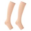 Ejoyous Open Toe Medical Compression Socks for Women & Men, 20-30mmHg Compression Stockings Cuffs Calf Compression Sleeves for Football Tennis Running Hiking Cycling (Fleshcolor) view 1