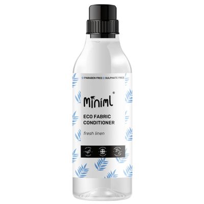 Miniml Eco Fabric Softener 1L - Fresh Linen Scented All Natural Fabric Softener for Sensitive Skin - 100% Vegan & Cruelty Free (50 Washes)