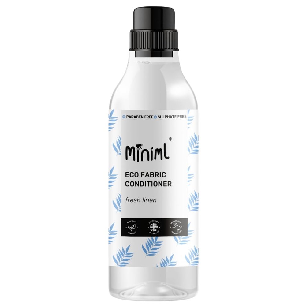 Miniml Eco Fabric Softener 1L - Fresh Linen Scented All Natural Fabric Softener for Sensitive Skin - 100% Vegan & Cruelty Free (50 Washes)