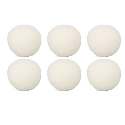 Hztyyier 6Pcs Wool Drying Balls Skin Friendly Static Reduction Time Saving Fabric Softener Ball Winning Softener for Home Use (6cm)