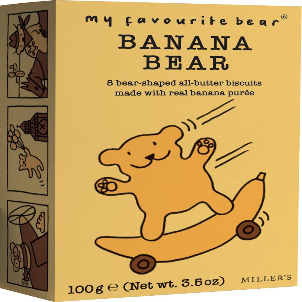 My Favourite Bear Banana Bear Biscuits 100g - 12 Pack