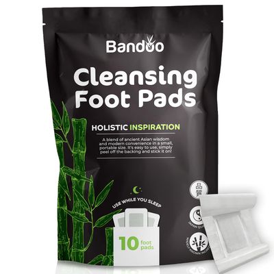 Bandoo Detox Foot Pads | Natural Deep Cleansing Foot Pads | Japanese Foot Patches | Rana Pads | 10 Pads