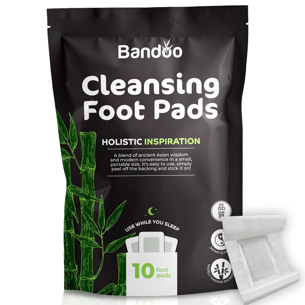 Bandoo Detox Foot Pads | Natural Deep Cleansing Foot Pads | Japanese Foot Patches | Rana Pads | 10 Pads
