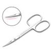 Wishbeauty Professional Small Ear Nose Hair Scissors, Curved and Safety Rounded Tip Grooming Trimming Beauty Shears for Nail, Toenail, Facial, Mustache, Eyebrows, and Eyelashes (Silver 3pcs Set) view 2