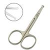 Wishbeauty Professional Small Ear Nose Hair Scissors, Curved and Safety Rounded Tip Grooming Trimming Beauty Shears for Nail, Toenail, Facial, Mustache, Eyebrows, and Eyelashes (Silver 3pcs Set) view 3