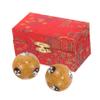 2pcs Fitness Handball Massage Baoding Balls with Chime Exercise Chinese Balls Yang Balls Hand Balls Stress Balls for Adults Handballs Enamel Elderly The Gold Hand Type view 1