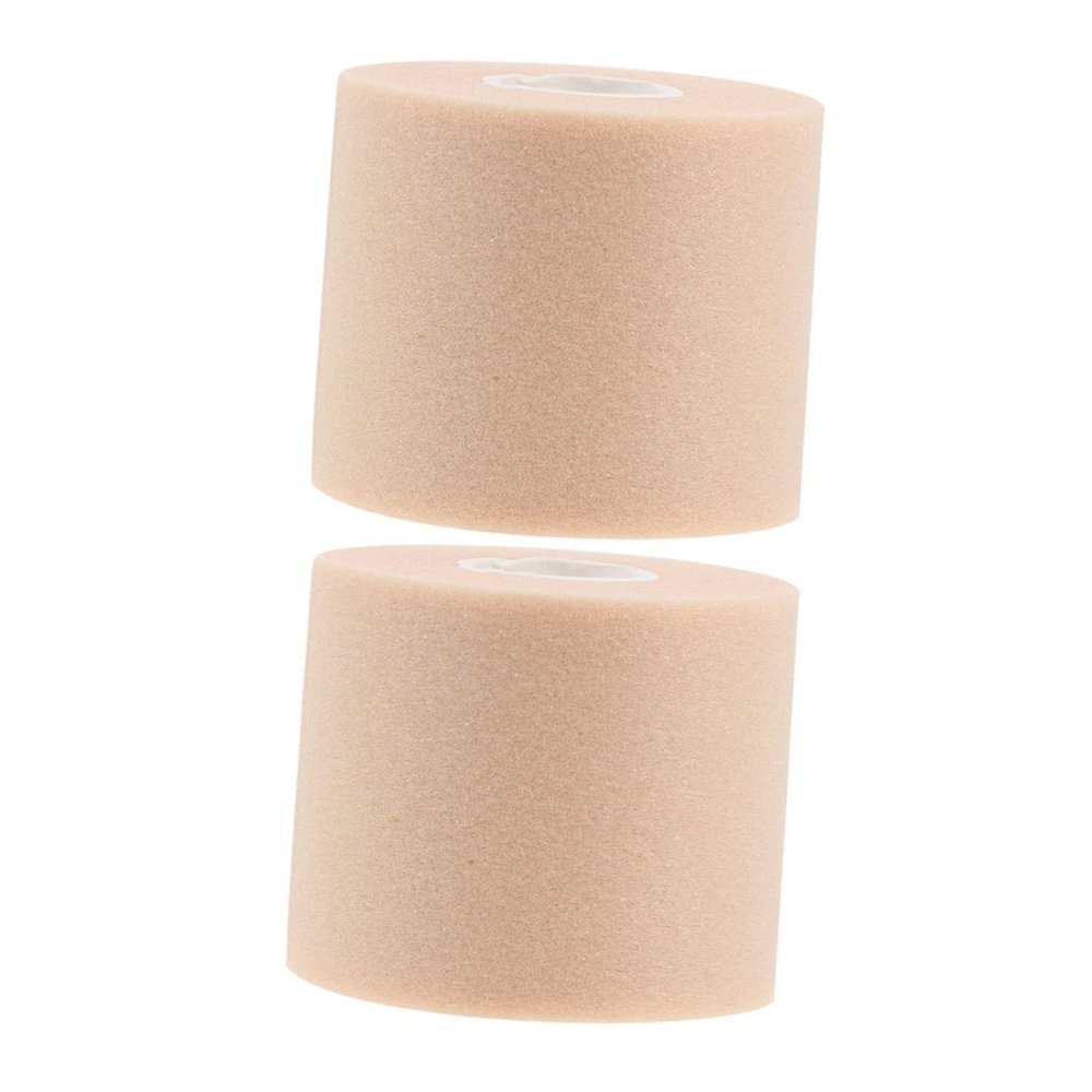 2 Rolls Sports Soccer Tape Exercise Handles Athletic Sports Athletic Pre Wrap Tape Foam Underwrap Sports Supplies Skin Film Fitness