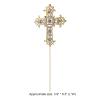 2 Pcs Cross Cake Toppers Rhinestone Cross Cupcake Toppers Glitter Crystal Dessert Cake Decorations for Birthday Wedding Baby Shower Christmas Baptism Communion Christening Religious Party Supplies view 2
