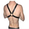 Adjustable Men's Punk Chest Belt Leather Body Chest Harness Belt Shiny Half Body Chest Strap Rave Clubwear Masquerade Costume, Black, One Size view 4