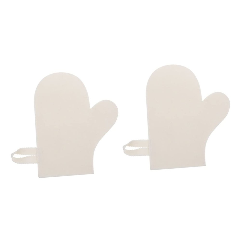 FOMIYES 2pcs Sauna Glove Heat Protecting Felt Shower Sauna Mitt for Bathing for Heat Protection