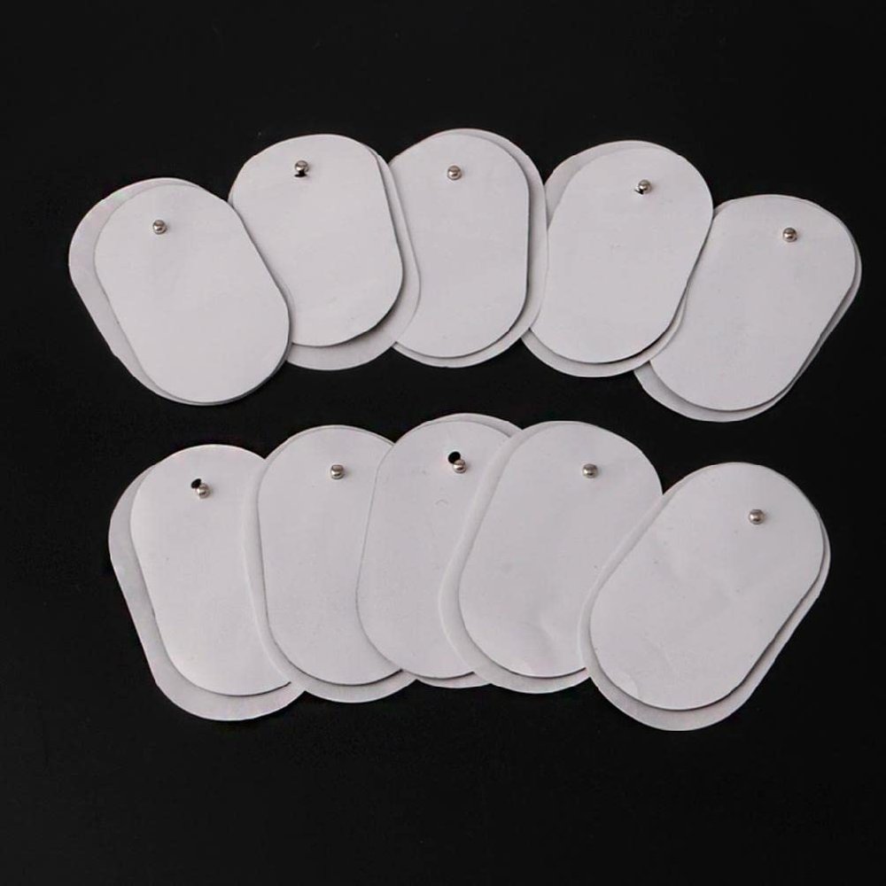 10Pcs Silicone Gel Tens Units Electrode Replacement Massagers Pads Practical Massage Accessories Massage Equipment for Back Pain