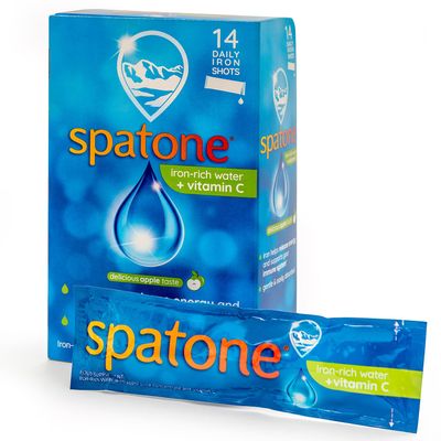Spatone Natural Iron Supplement + Vitamin C (14 Sachets), Daily Convenient Liquid Iron Sachets, Nothing Artificial, Better Absorption than Tablets, Less Side Effects, Apple Flavour