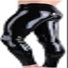 Black Sexy Latex Pants with Pouch Rubber Trousers Bottoms,Black,Medium view 2