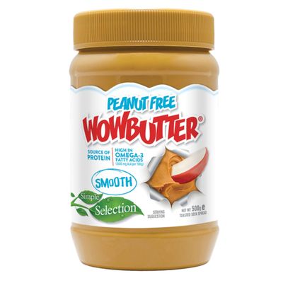 WOWBUTTER Smooth Toasted Soya Spread - Tastes Like Peanut Butter - Nut-Free, Vegan, Gluten Free, Halal & Kosher, Protein Spread - 7g Plant Protein, 1000mg Omega-3 per Serving, All-Natural (1)