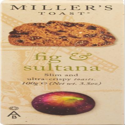ARTISAN Miller's Toast Fig & Sultana 100g - 6 Pack