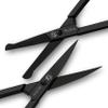 Wishbeauty Professional Small Ear Nose Hair Scissors, Curved and Safety Rounded Tip Grooming Trimming Beauty Shears for Nail, Toenail, Facial, Mustache, Eyebrows, and Eyelashes (Black 3pcs Set) view 2