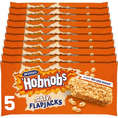 McVitie's Hobnob Oaty Flapjacks, 5 Bars (Pack of 10)