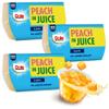 Dole Peach In Juice 3 x 4 Packs, Healthy Snack Made with Fresh Fruit, No Added Sugar Fruit Bowls, Perfect for Breakfast & Dessert or Adding to Recipes view 1