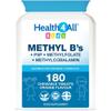 Health4All Kids Methyl B's 180 Chewable Tablets (6 Months Supply), Stress & Mood Support for Children 4+, Methylated B Vitamins B12 Methylcobalamin, 5-Methylfolate & Vitamin B6 P5P, Vegan | Made in UK view 1