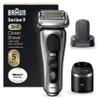 Braun Series 9 PRO+ Electric Shaver for Men, 5 Pro Shave Elements & Shave-Preparing ProComfort Head, 2in1 System, SmartCare Center, Wet & Dry Electric Razor with 60min Runtime, 9597cc, Silver view 1