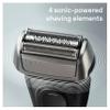 Braun Series 8 Electric Shaver, Men's Foil Shaver with SmartCare Center, Wet & Dry Electric Razor, Made in Germany, Braun 8560cc, Black view 3