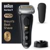 Braun Series 9 PRO Plus Electric Shaver for Men, 5 Pro Shave Elements and Precision Long Hair ProTrimmer, Charging Stand, Wet and Dry Electric Razor with 60min Runtime, 9510s, Black view 1