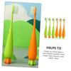 FRCOLOR 6pcs Boys and Girls Manual Carrot Toothbrush Soft Bristles Carrot Shaped Toothbrush for Toddlers view 4
