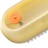 Milageto Soap Dispensing Cleaning Brush Soap Foam Shoe Scrubbing Brush Portable Multifunctional Clothes Shoes Washing Brush Household, Yellow 1pcs, 12cmx6.5cmx2.5cm view 2