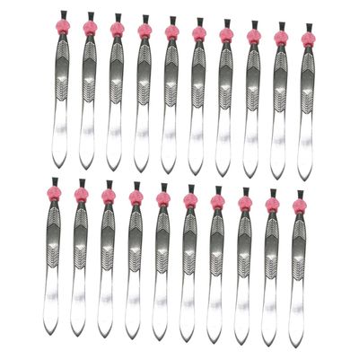 Beavorty Stainless Steel Eyebrow Tweezers 24pcs Multi-Functional Arrow Pattern Heart Buckle for Eyebrow Trimming and False Eyelash Application, Lightweight and Portable for Travel