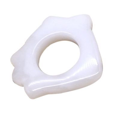 FOMIYES Jade Scraping Board Ring Small Massage Face Scraping Tool Beauty Scrape Plate for Skincare