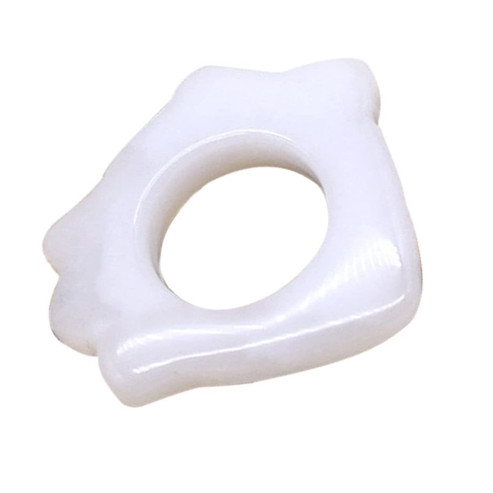 FOMIYES Jade Scraping Board Ring Small Massage Face Scraping Tool Beauty Scrape Plate for Skincare