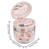 Denture Case, Portable Large Space Denture Cup with Small Mirror, Multifunctional Easy to Clean Denture Bath Case, Dry Wet Separation Denture Bath Box for Home Office Car Travel Camping Dormitory view 2