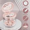 Denture Case, Portable Large Space Denture Cup with Small Mirror, Multifunctional Easy to Clean Denture Bath Case, Dry Wet Separation Denture Bath Box for Home Office Car Travel Camping Dormitory view 4