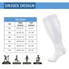 Cheeroyal 2 pair Plus Size Compression Socks for Women & Men, 20-30 mmhg Extra Wide Calf Knee High Stockings for Circulation Support (3XL, White) view 2
