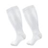 Cheeroyal 2 pair Plus Size Compression Socks for Women & Men, 20-30 mmhg Extra Wide Calf Knee High Stockings for Circulation Support (4XL, White) view 1