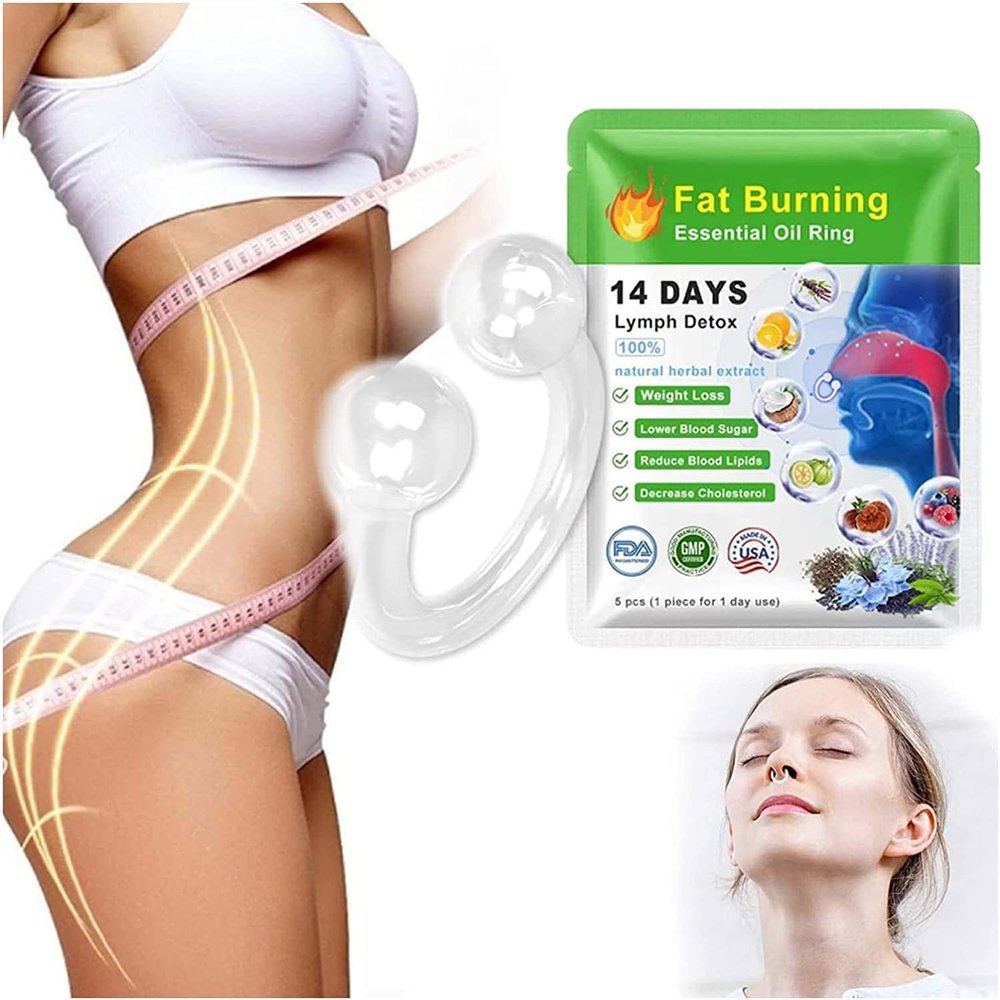 2023 LymphStar Body Detox & Fat Burn Liver and Lung Cleanse Essential Oil Nose Ring,Slimming & Detoxifying Essential Oil Ring,Herbal Essential Oil Nose Ring,Help You Get Healthier (1 Pack)