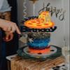 Pizza Happy Birthday Cake Topper - Italy Food Pizza Festival I Love Pizza Pizza Time Pizzaria Themed Party Supplies - Fast Food Barbeque Themed Party Cake Decorations view 4