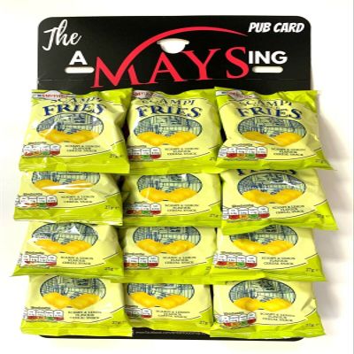 British Food Shop Smiths Scampi Fries Bar Snacks on 'The AMaysing' Pub Hanging Card, 12 Count (Pack of 1)