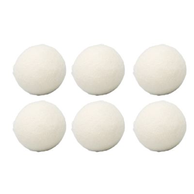 Wool Drying Balls, 6Pcs Reusable Skin Friendly Static Reduction Time Saving Fabric Softener Ball Household Lightweight Portable Wool Drying Balls for Clothes Laundry (6cm)